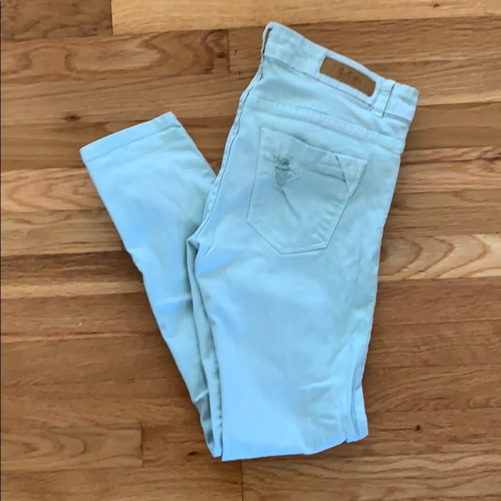 ZARA Pastel Green Jeans